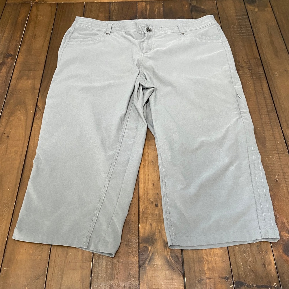 Kuhl Splash Kapri Gray Hiking Pants Womens Size 14 Performance Capris Outdoor‎